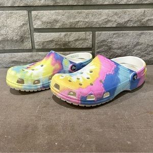 Crocs Pastel Tie Dye Class Clog Women’s Size 10 Unisex Mens Size 8